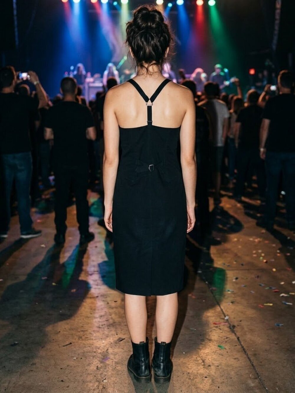 Guess Black Bodycon Racerback Suspender Straps Dress Size 5